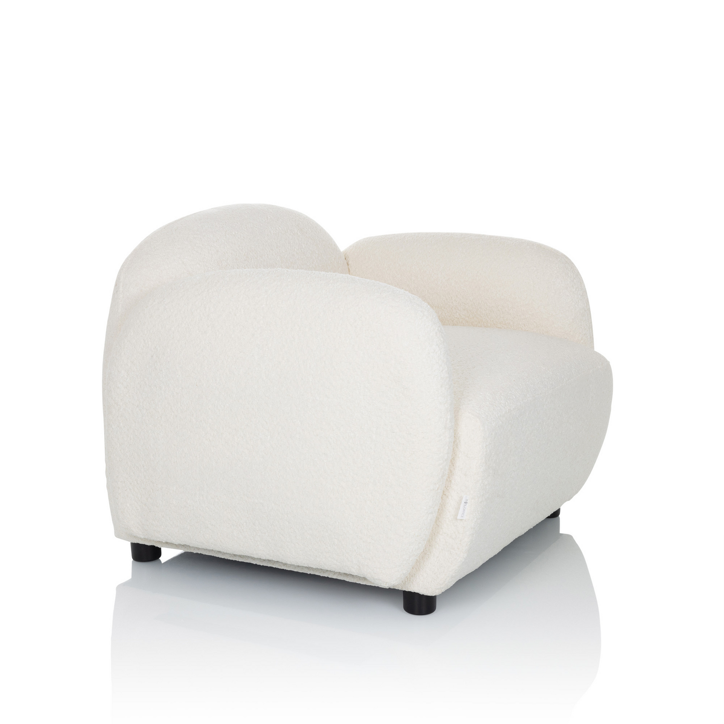 B-Ware Hjh Living Loungesessel Relaxsessel Verduna Sessel Lounge Deko Stoff Bouclé Weiß