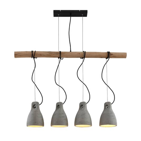 Lindby Grima hengiljós í B-flokki, steinsteypuljós, loftlampi, 140 