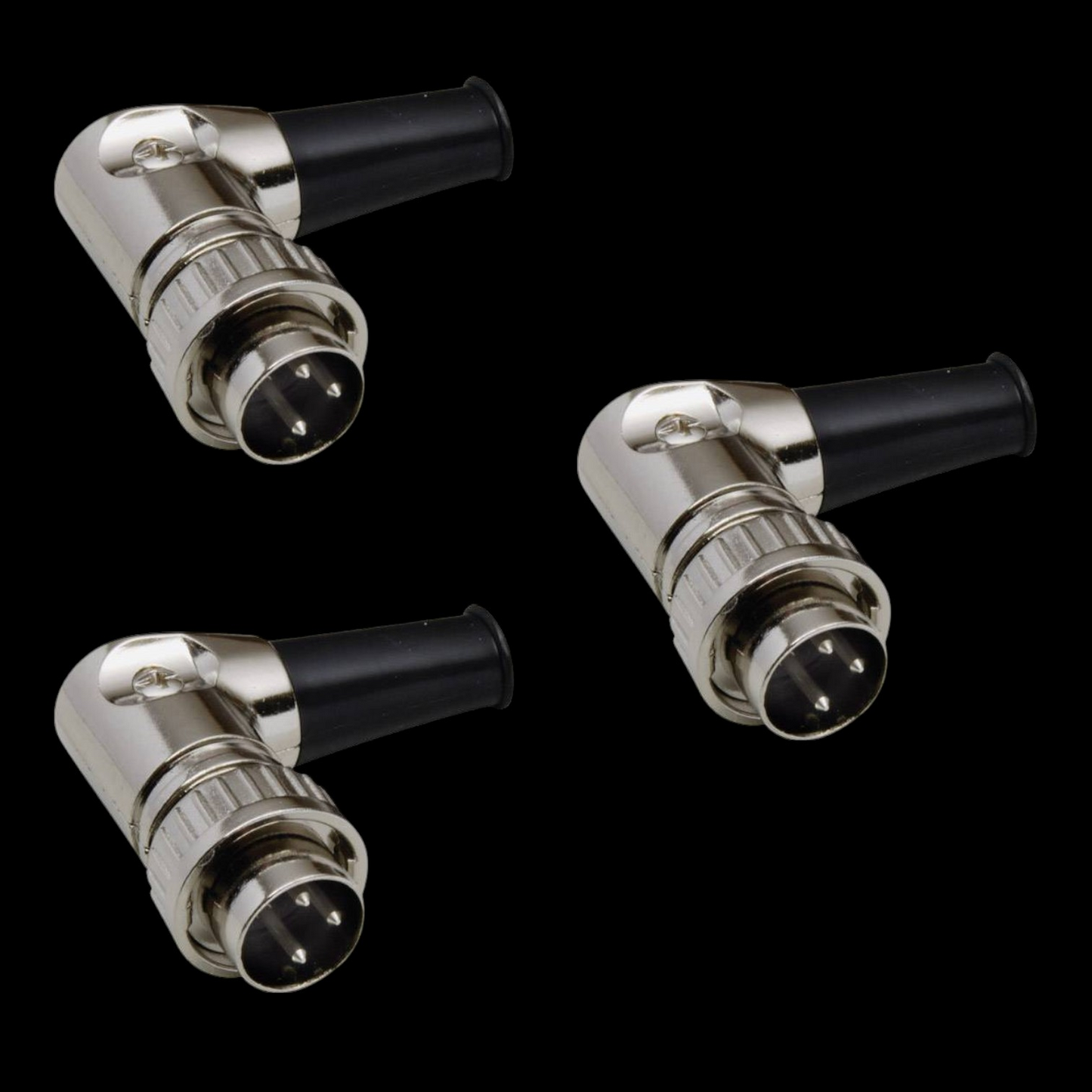 Bkl Electronic 0202024 DIN hringlaga tengi, vinklaður tappi, 3 stykki