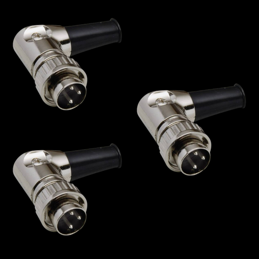 Bkl Electronic 0202024 DIN hringlaga tengi, vinklaður tappi, 3 stykki