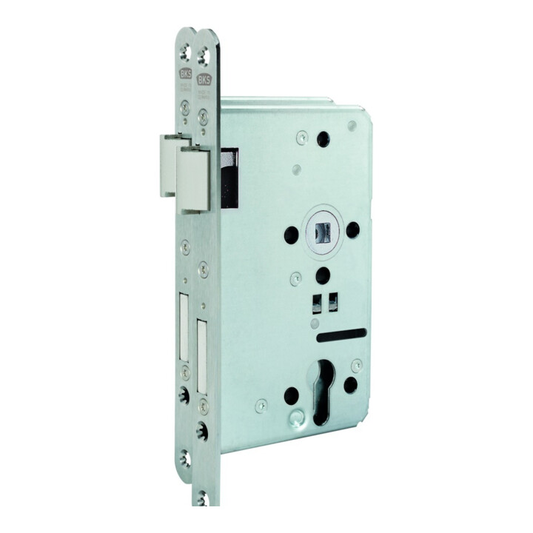 B-flokks Bks neyðarlás með innfelldu lási fyrir hurðir DIN 18250, með neyðarvirkni, stáli, 65 mm x 72 mm