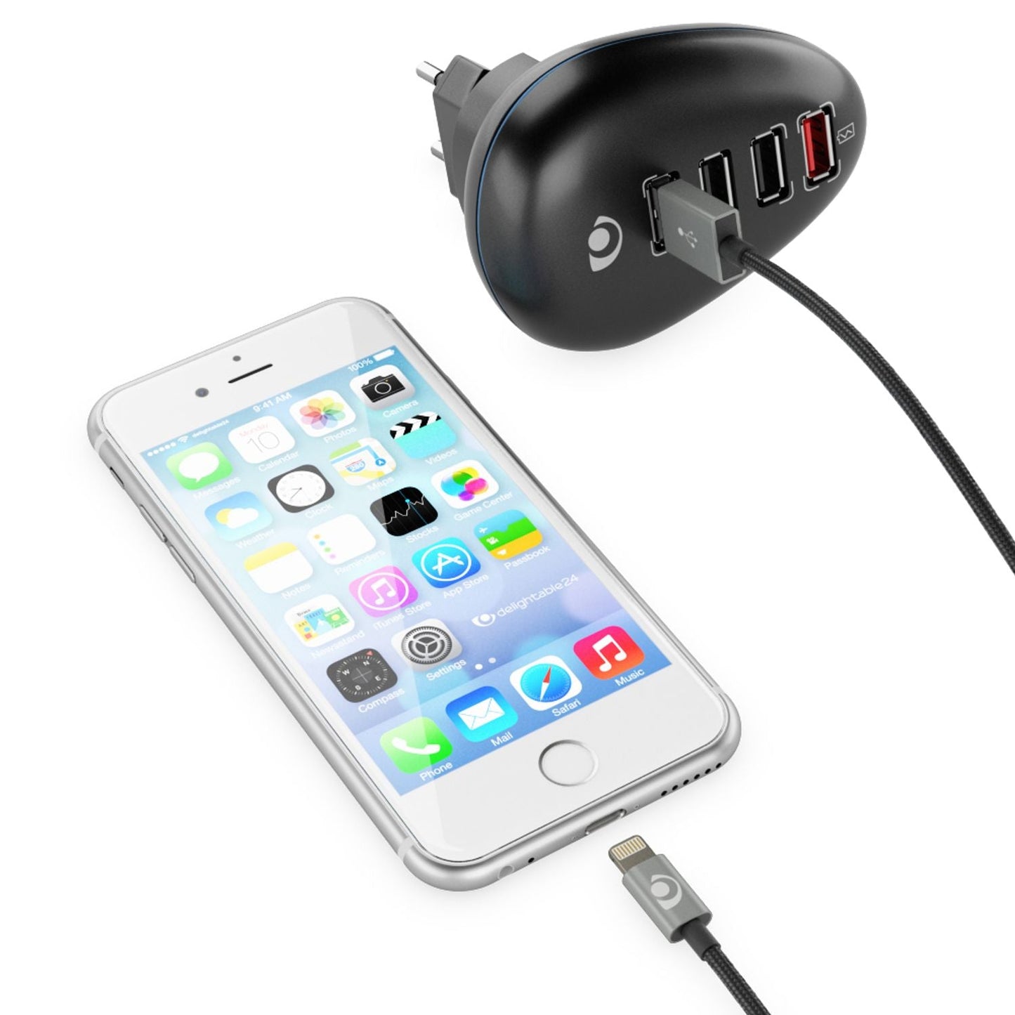 NALIA 2m USB Sync Data Cable for iPhone iPad iPod, Nylon Charging Cable Phone Cable