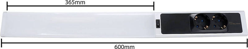 Bold Dante LED undirskápsljós af B-flokki, fast uppsett, 18 W, hlutlaus hvít, silfurlitað