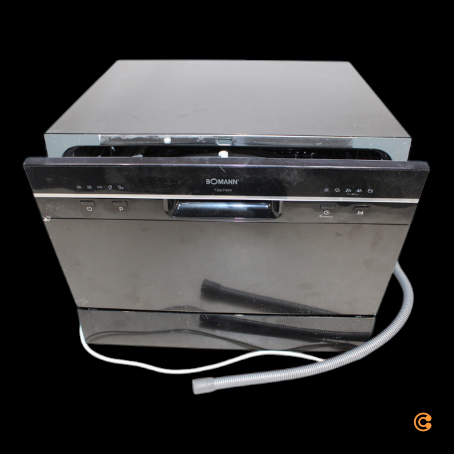 Bomann TSG 7405 borðuppþvottavél, lítil, 550 mm, orkunýtingarflokkur D