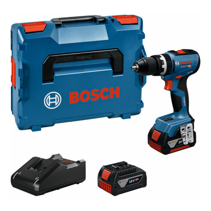 Bosch þráðlaus höggborvél/skrúfjárn GSB 18V 65, 2x 5Ah rafhlöður, Boxx136 N
