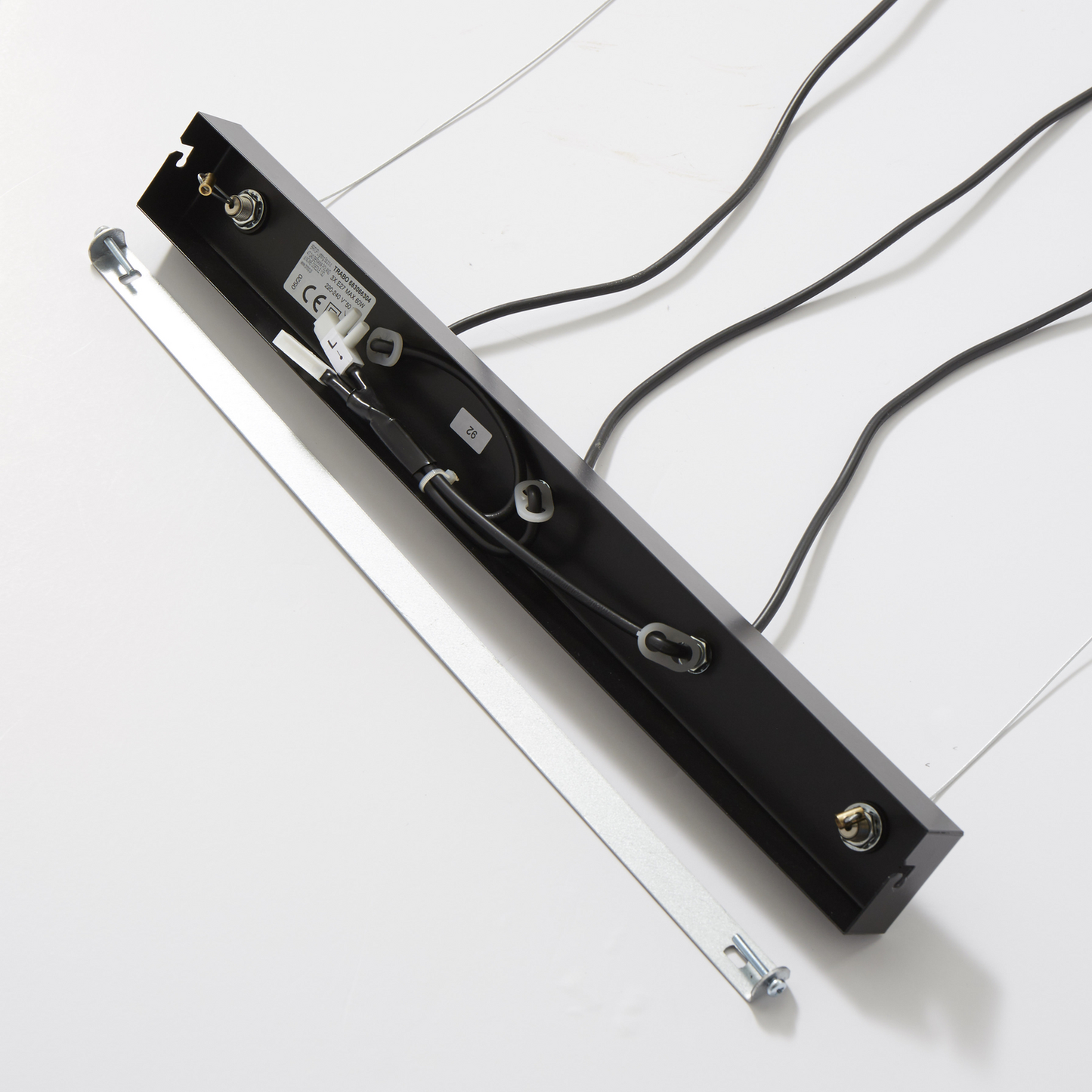 B-lager Britop Karrl hengiljós reykgrátt E27 glervið