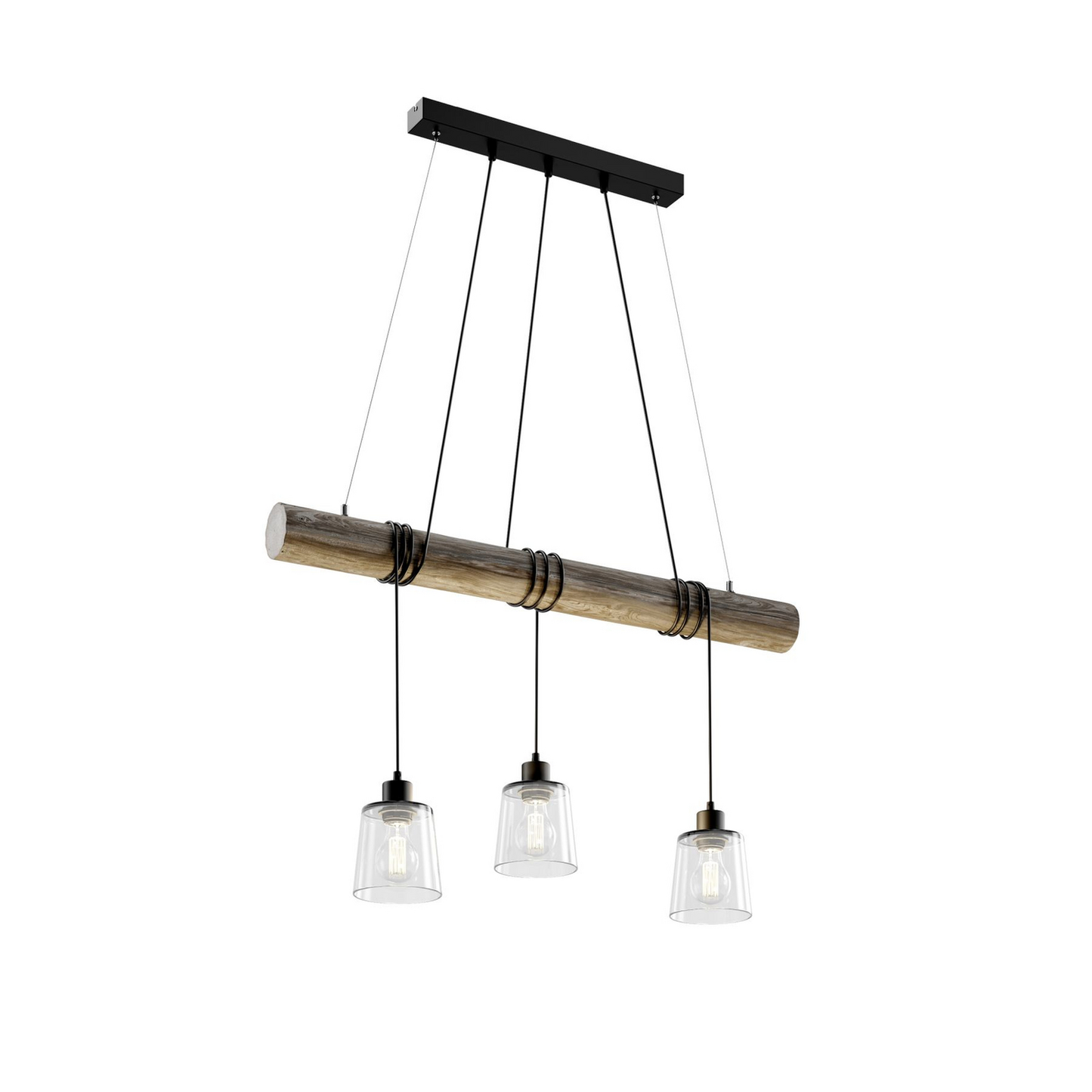 B-lager Britop Karrl hengiljós reykgrátt E27 glervið