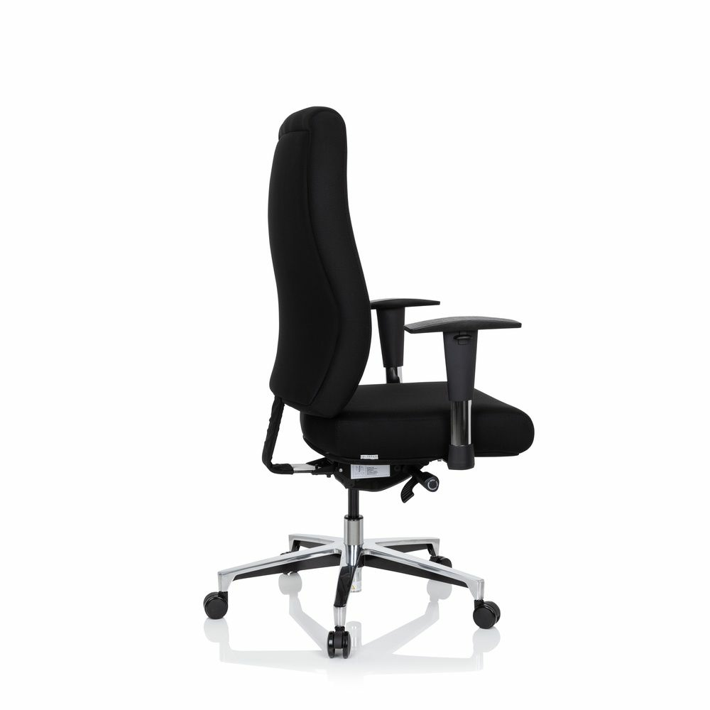 Skrifstofustóll frá Hjh Office Profi í B-flokki, stjórnunarstóll, Forcom-áklæði, svartur. Sjá texta/mynd.