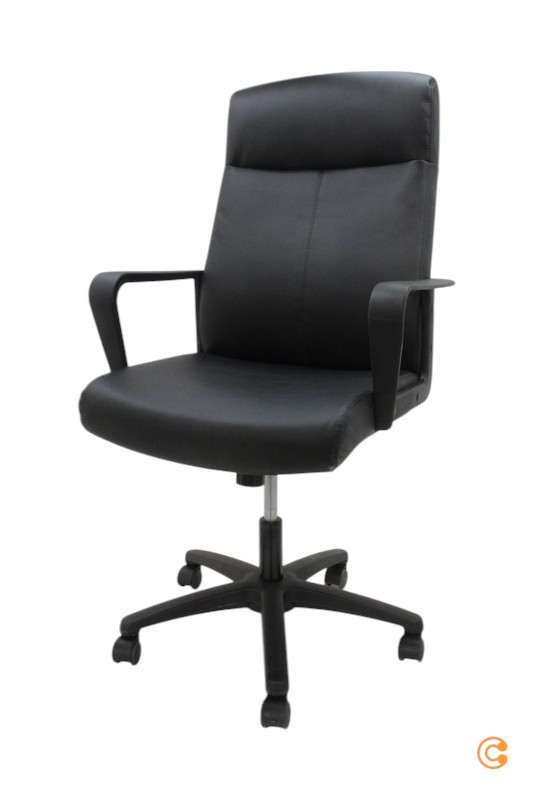 B-flokks Hjh skrifstofustóll Lisso gervileður svartur stóll Sjá texta/mynd