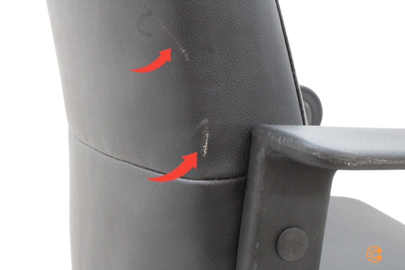 B-flokks Hjh skrifstofustóll Lisso gervileður svartur stóll Sjá texta/mynd