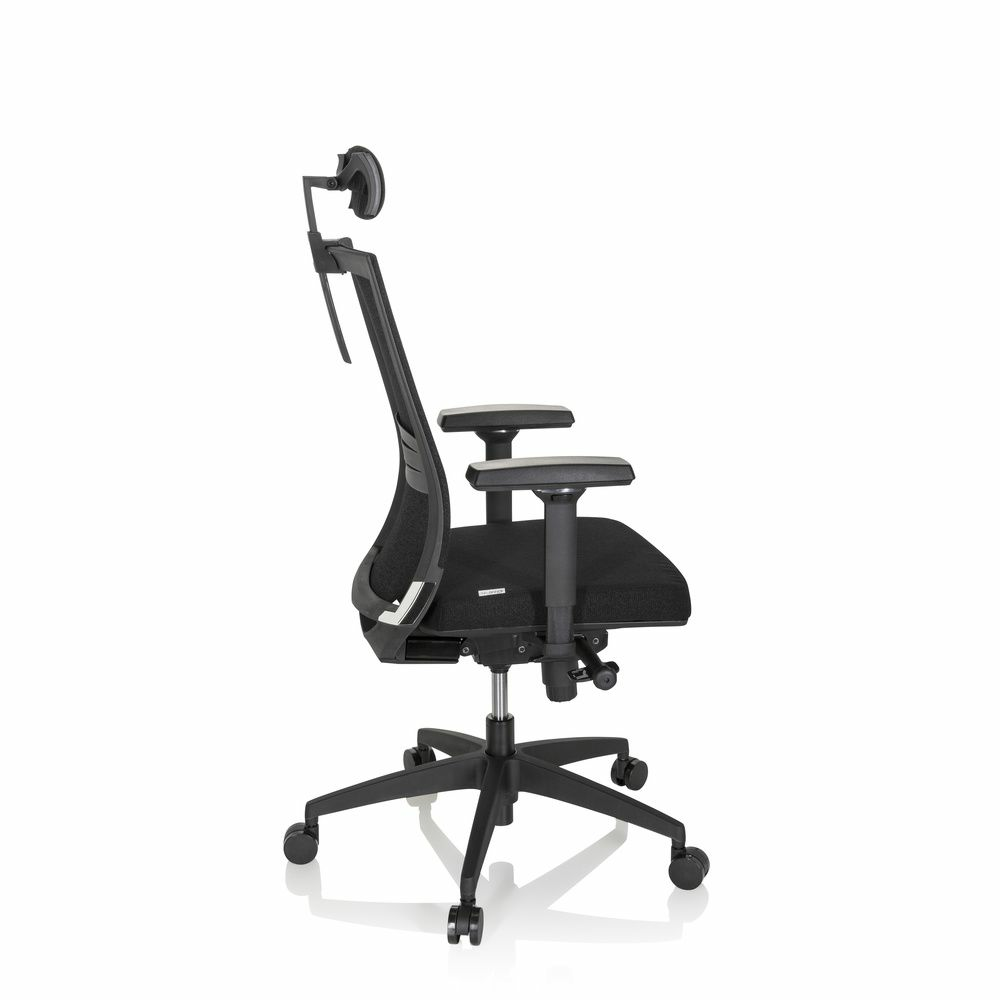 Hjh Office Porto Max High I faglegur skrifstofustóll, svartur snúningsstóll, vinnustóll