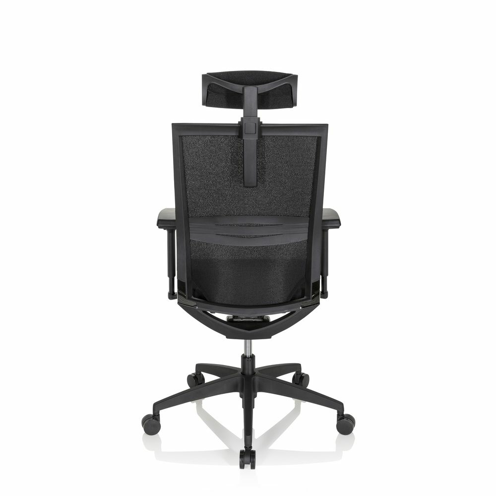 Hjh Office Porto Max High I faglegur skrifstofustóll, svartur snúningsstóll, vinnustóll