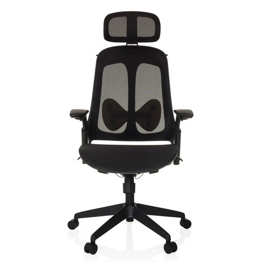 Skrifstofustóll frá Hjh Office í B-flokki, snúningsstóll Arceo M skrifborðsstóll, svartur. Sjá texta/mynd.