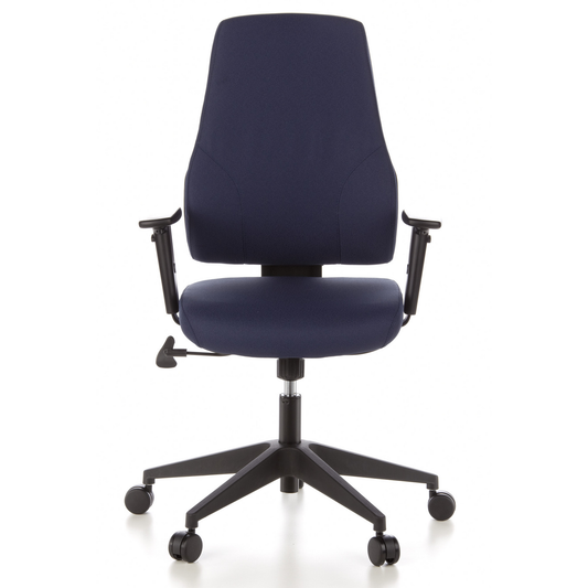 B-flokks Hjh skrifstofustóll Pro Tec 100 skrifborðsstóll úr áklæði, dökkblár