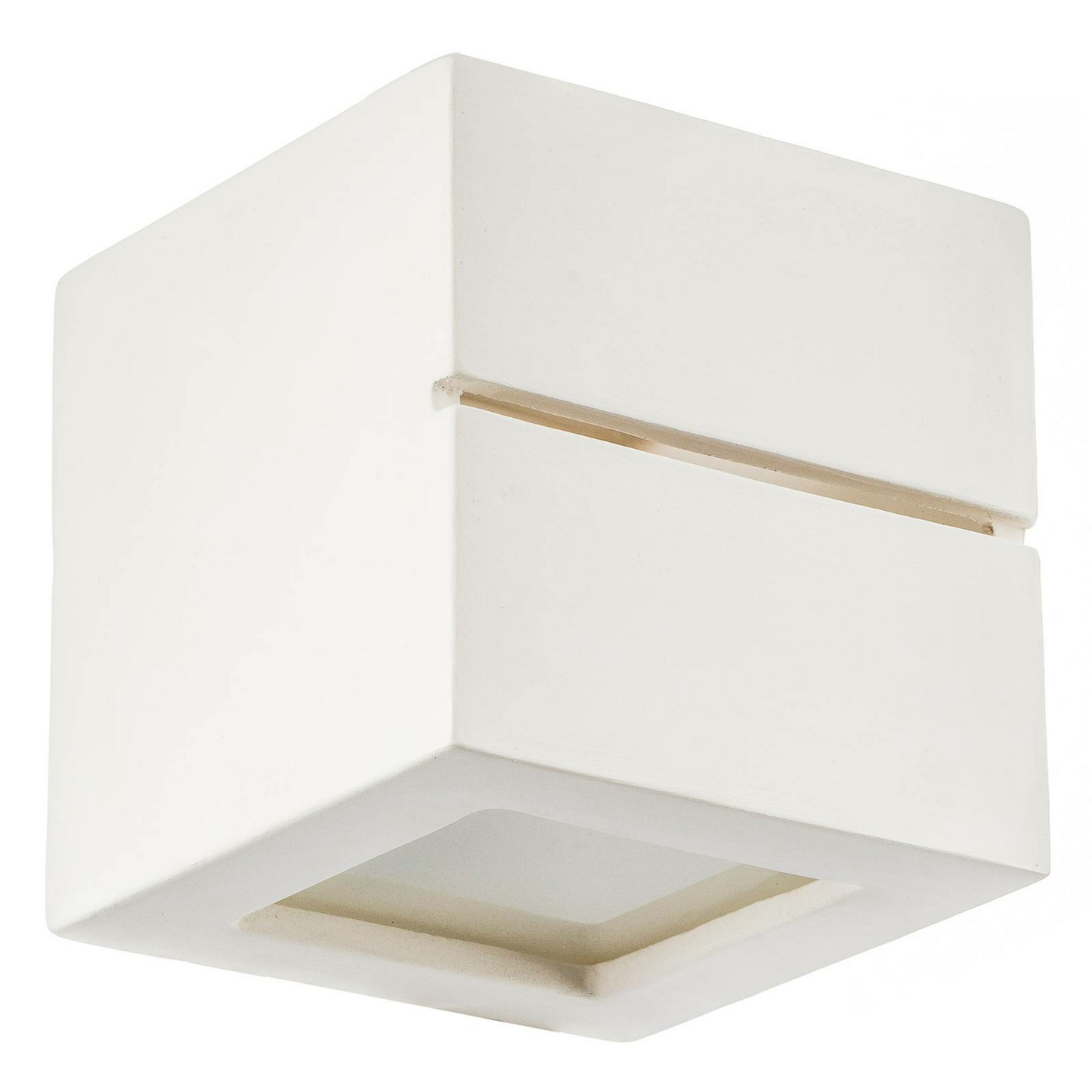 B-flokks Euluna veggljós, vegglampi, veggljós, keramik, hvítt að ofan, 15 x 15 cm