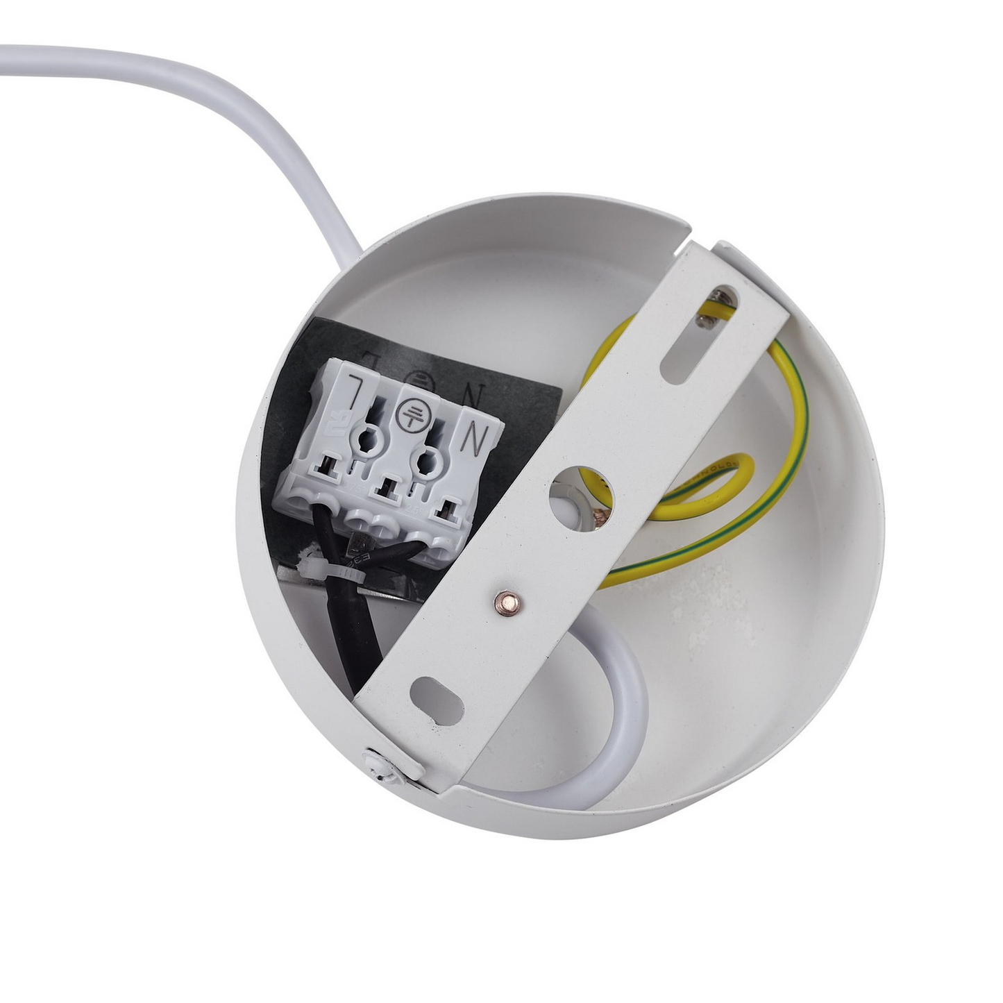 B-Ware Lindby Hängeleuchte Helin Weiß ø 30cm Stoff Hängelampe Lampe Leuchte Spot Licht