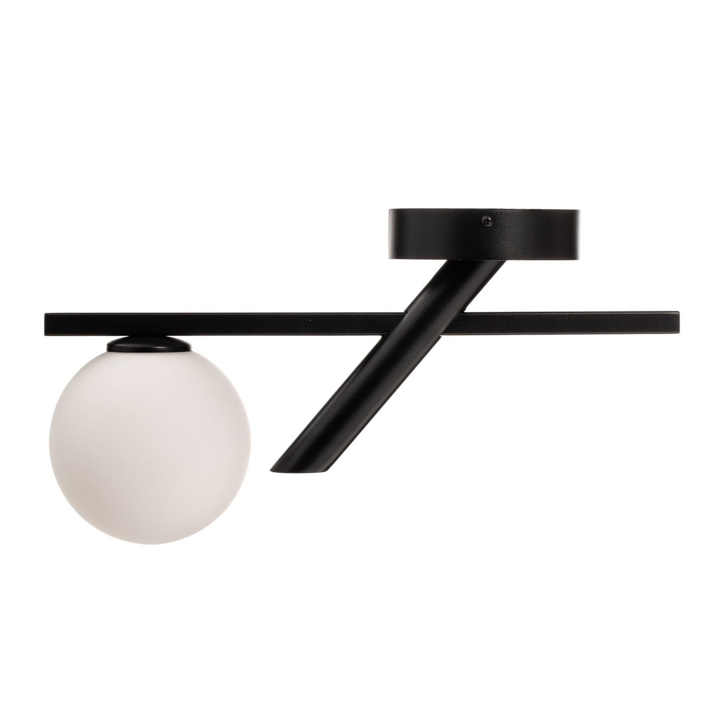 Loftljós í B-flokki, Baleo, svart ópal, loftlampi með einni peru, ljósspottur Li132