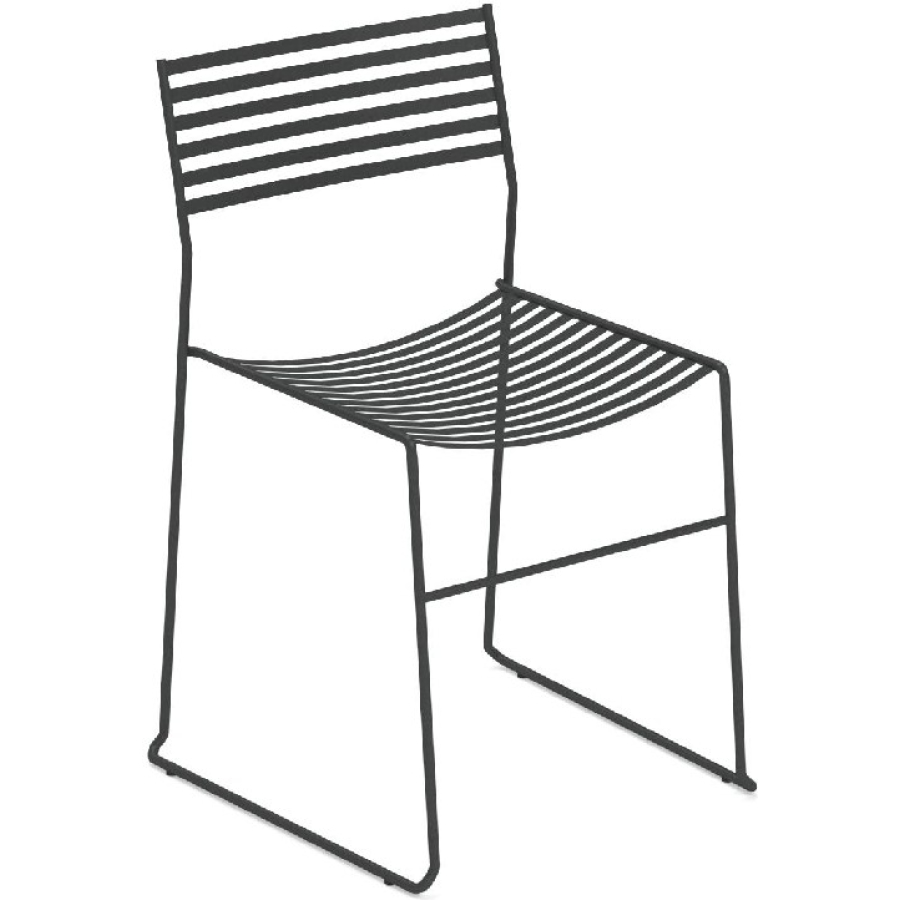 B-flokks Emu Aero garðstóll, svalastóll, úr fornjárni, duftlakkaður, BxHxD 49x77x47