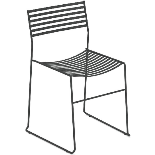 B-flokks Emu Aero garðstóll, svalastóll, úr fornjárni, duftlakkaður, BxHxD 49x77x47