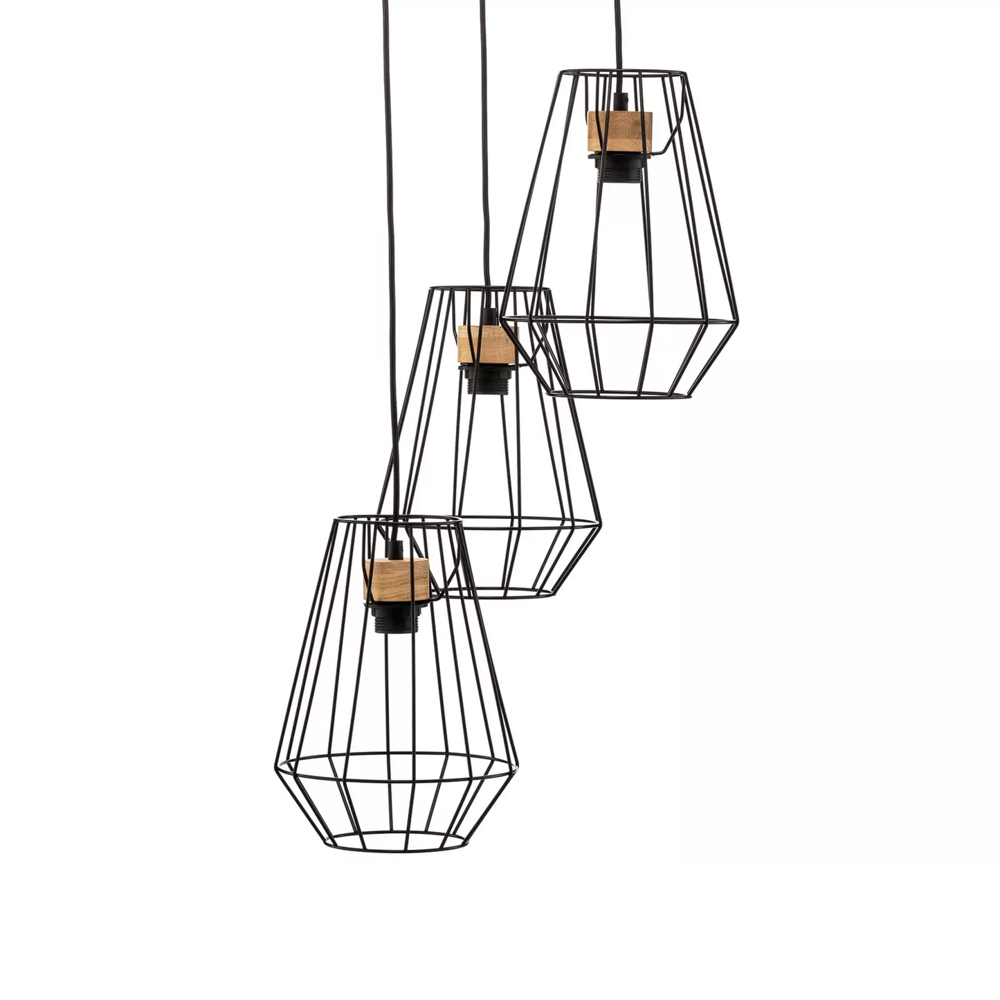 B-flokks Envostar Finan hengiljós, 3 ljós, með kringlóttum skjá, ø21cm, hengilampi, hengiljós LA349