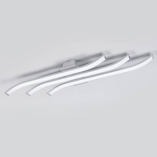 B-grade Euluna LED ceiling lamp Largo, decorative ceiling light, LED 3 lights, 83 cm, aluminum 