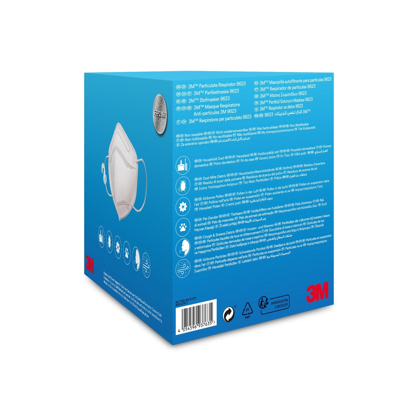 3M™ Partikelmaske 9623, 3/Packung  | 1 Stück