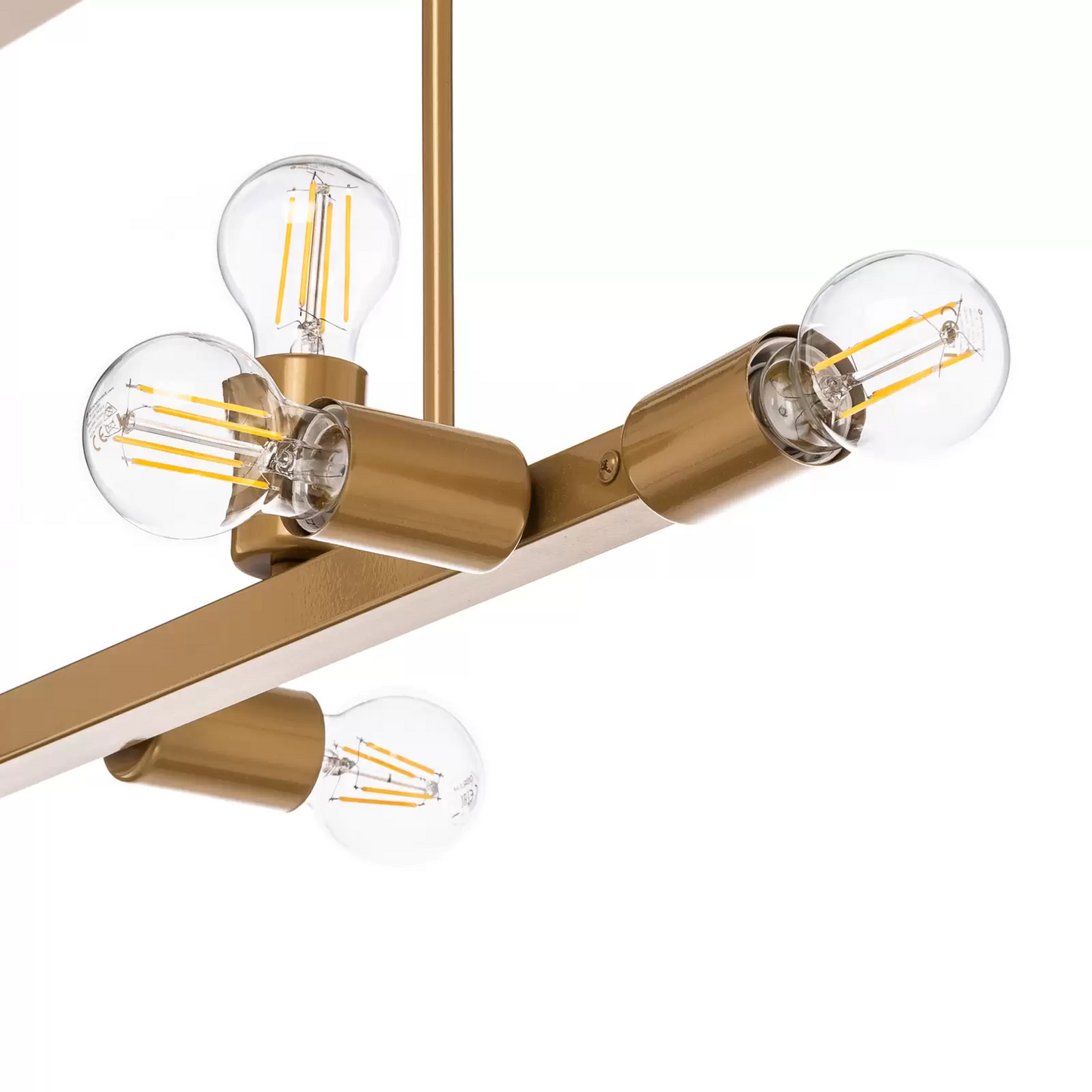 Eliza loftljós í B-flokki, átta ljós, gulllitað, E27.