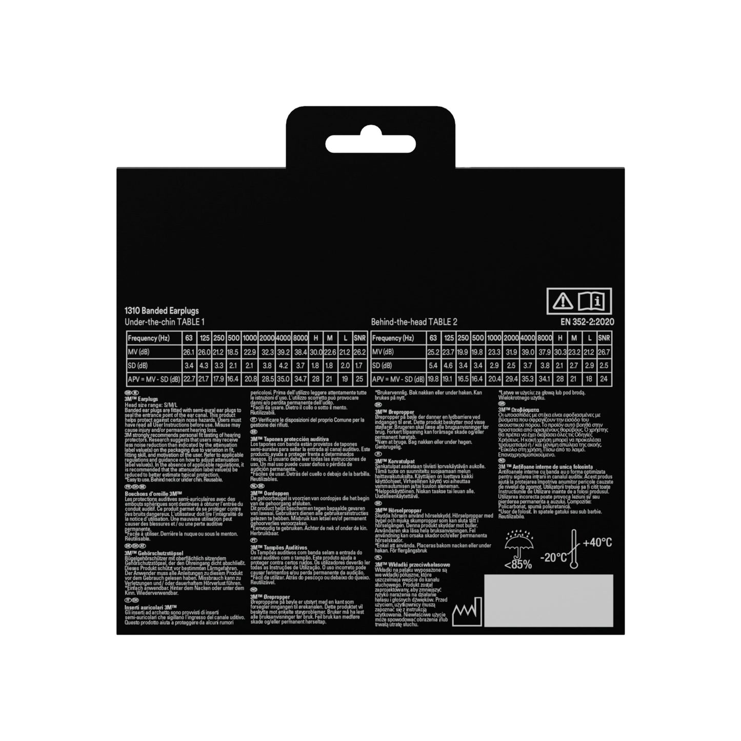 3M™ Bügelgehörschutz 1310 + 2 Paar Ersatzstöpsel, SNR-Wert 24 - 25 dB (je nach Trageposition), Orange, 1BE+2PRRP/Packung | Packung (1 Stück)