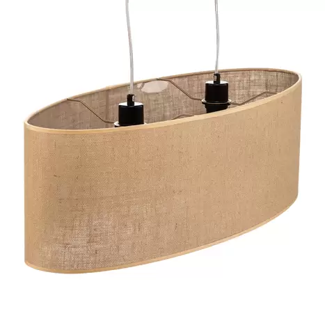 B-flokks Euluna hengilampi, jútulampi, loftlampi, sporöskjulaga skjár, Jute267