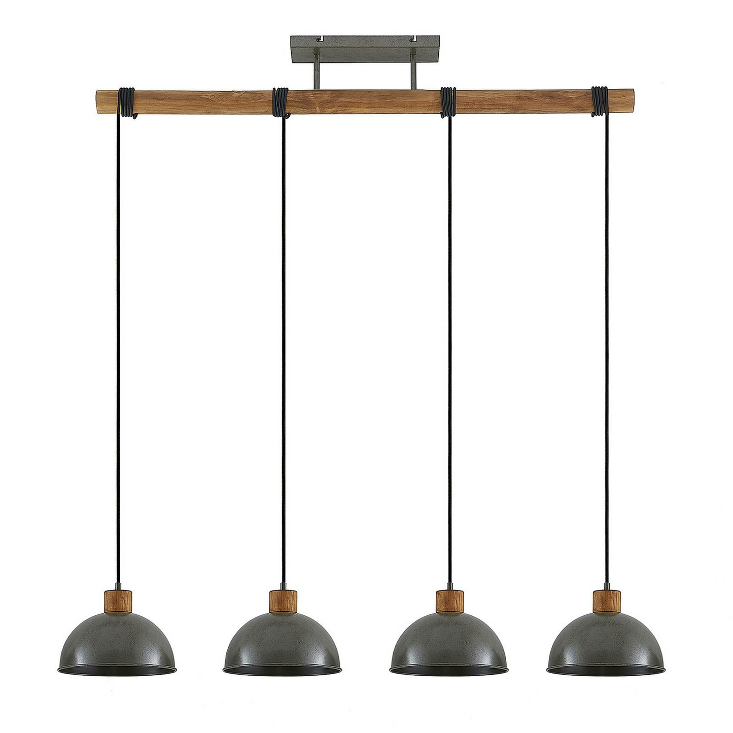 B-stock Lindby Durbis hanging light hanging lamp lamp light 4 bulbs. E27 Natural Dark Gray 