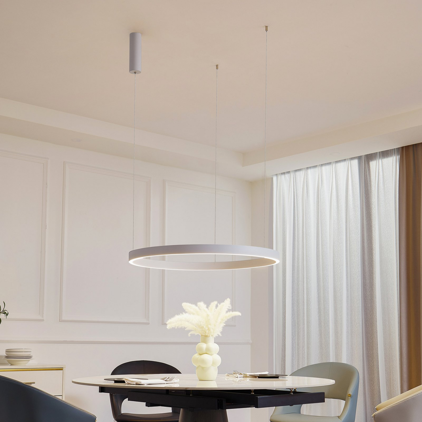 B-lager Arcchio Answin LED hengiljós 49 W hvít hengilampi lampa spot Lic228