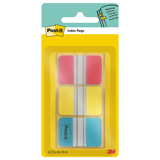Post-it® Index Strong Ablagetabs, Standard, Verschiedene Farben, 25,4 mm x 38,1 mm, 66 Haftstreifen/Spender