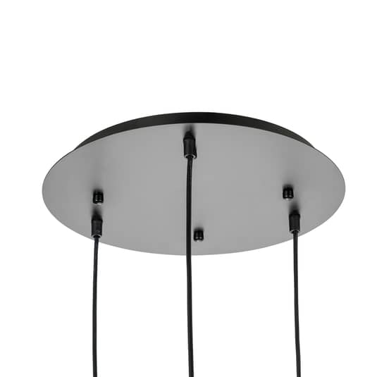 B-flokks Lindby Gileos hengilampi úr reykgleri, loftlampi, ljósastæði, 3 ljós, 925 