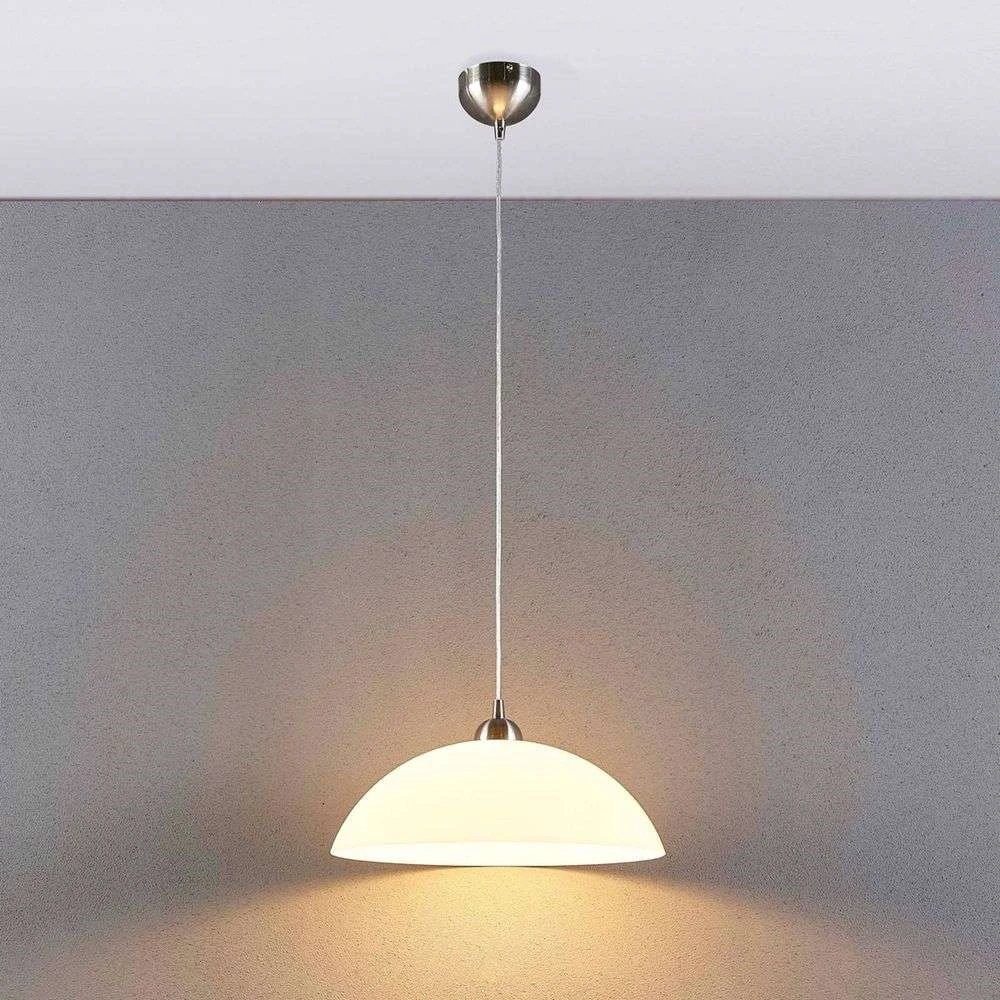 B-Ware Hängeleuchte Hängeleuchte Deckenleuchte Lindby Valeria Glas Lampe E27 Weiß