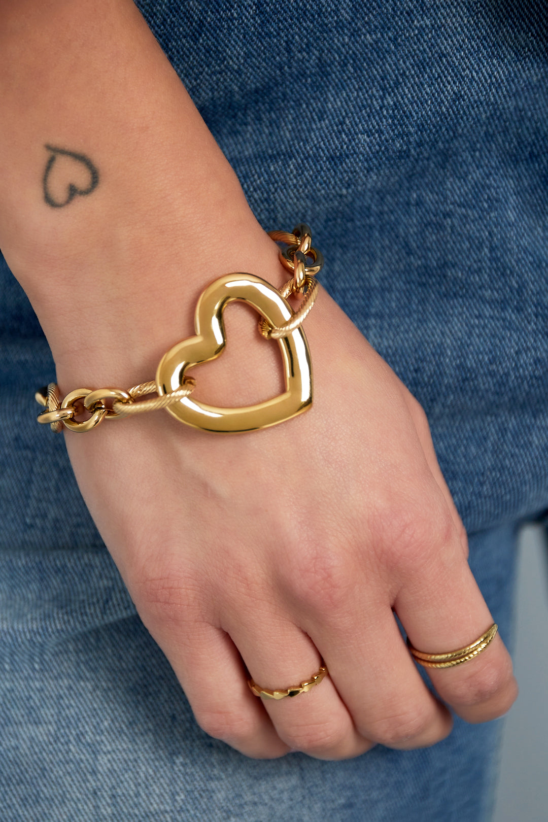 Armband mit Herzkette