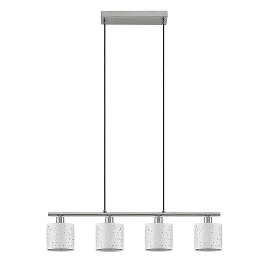 B-grade Lindby Darima pendant light, ceiling lamp, hanging light, ceiling light, fabric, white 