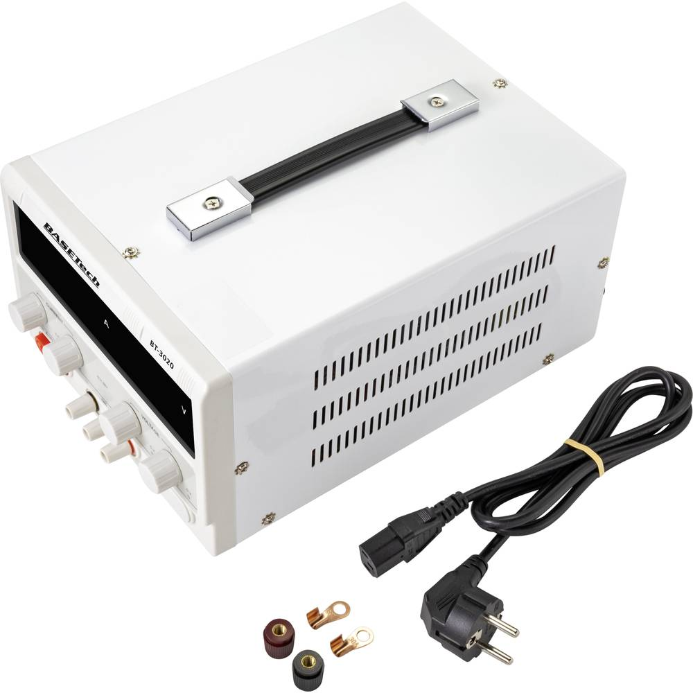 Basetech Bt 3020 rannsóknarstofuaflgjafi, stillanleg 0-30 V/Dc, 0-20 A, 600 W aflgjafi, á lager