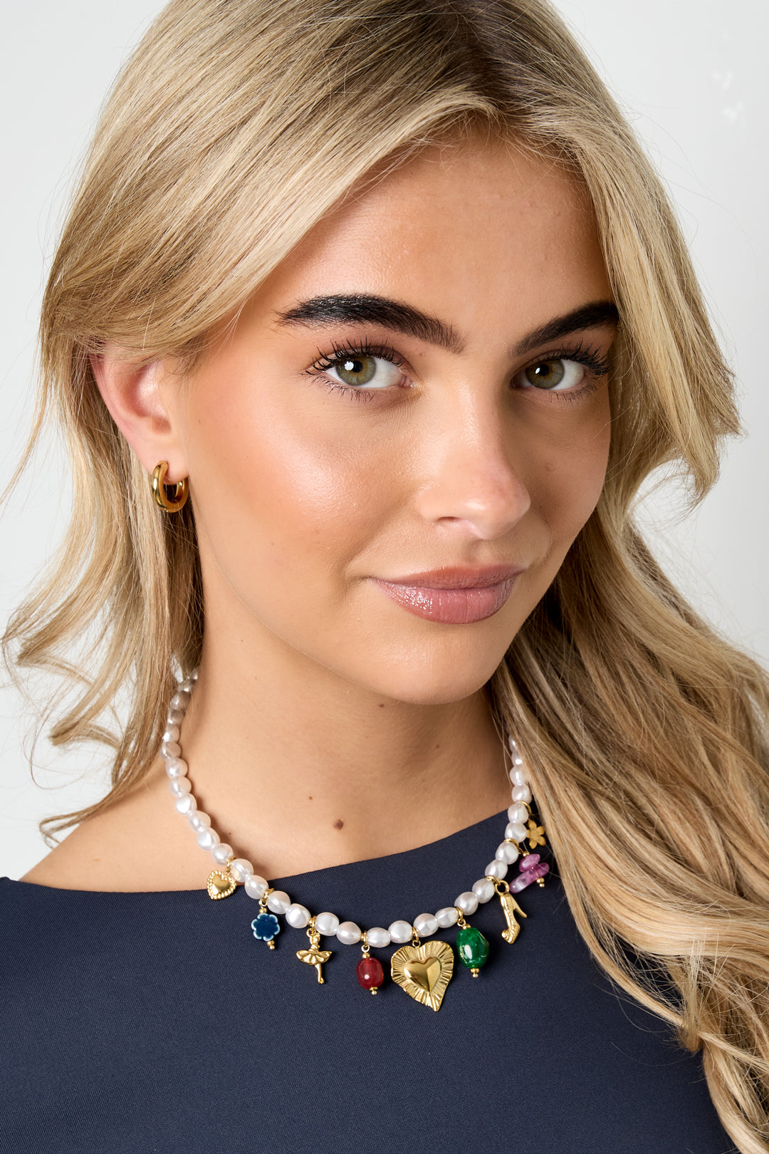 Imitation Perle Perlen Halsketten Herz Casual Täglich Romantische Serie frauen schmuck