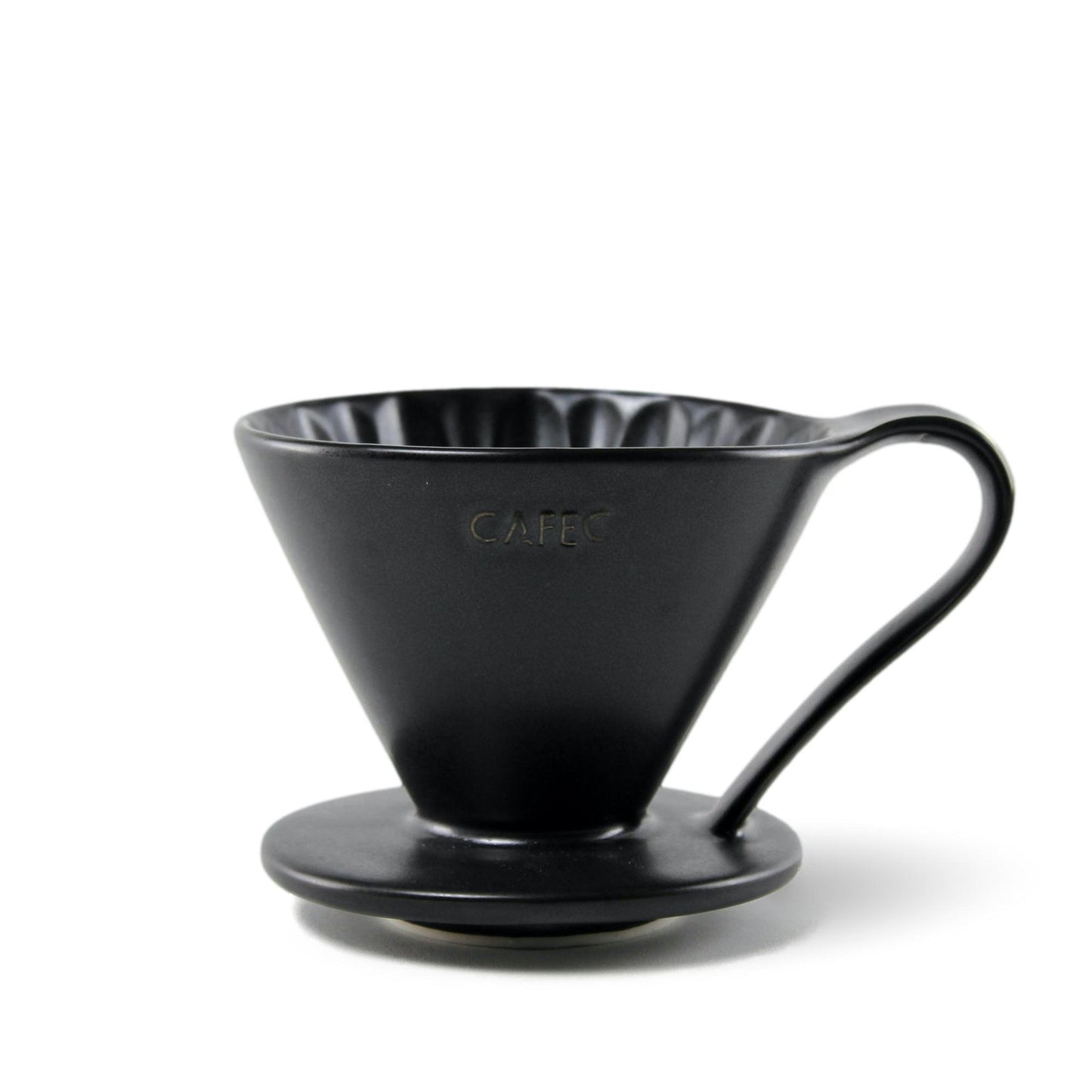 Cafec Arita Ware Flower Dripper Matte Black