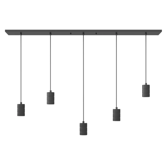 B-flokks Calex Retro hengiljós svart loftljós E27