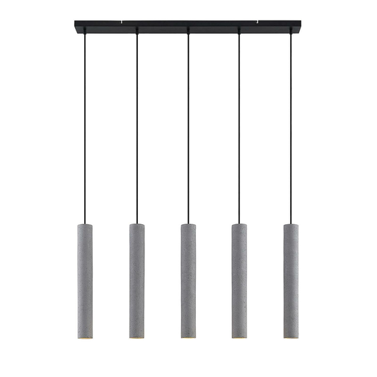 B-grade Lindby Concretto pendant light, hanging light, ceiling lamp, 5 bulbs, GU10, G954 