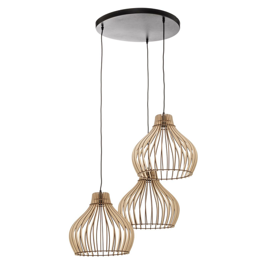 B-grade Euluna Barrel pendant light with wooden shades, ceiling lamp, decorative pendant light 517