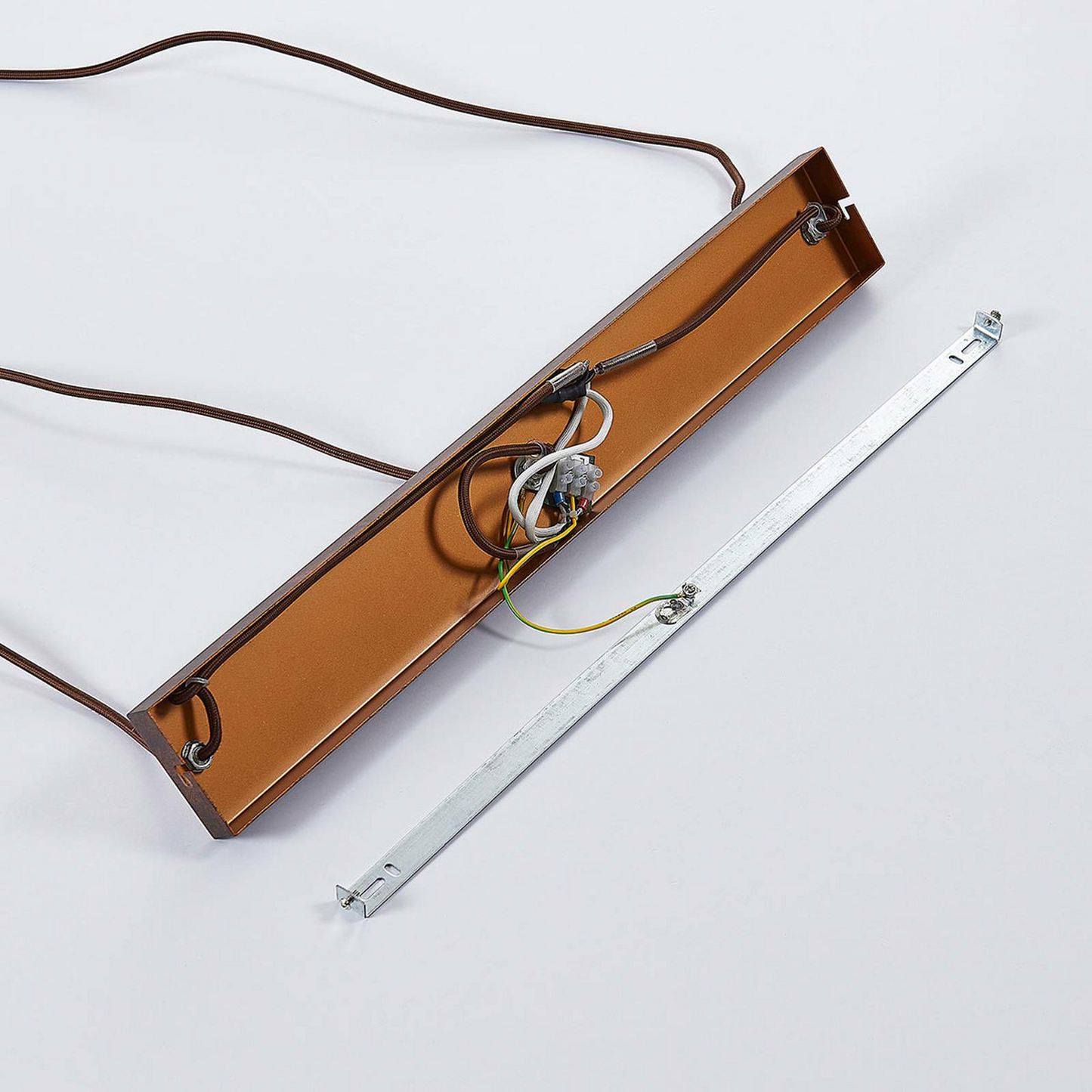 B-grade Lindby glass pendant light Millina pendant lamp 3 lights E27 rust brown 6 