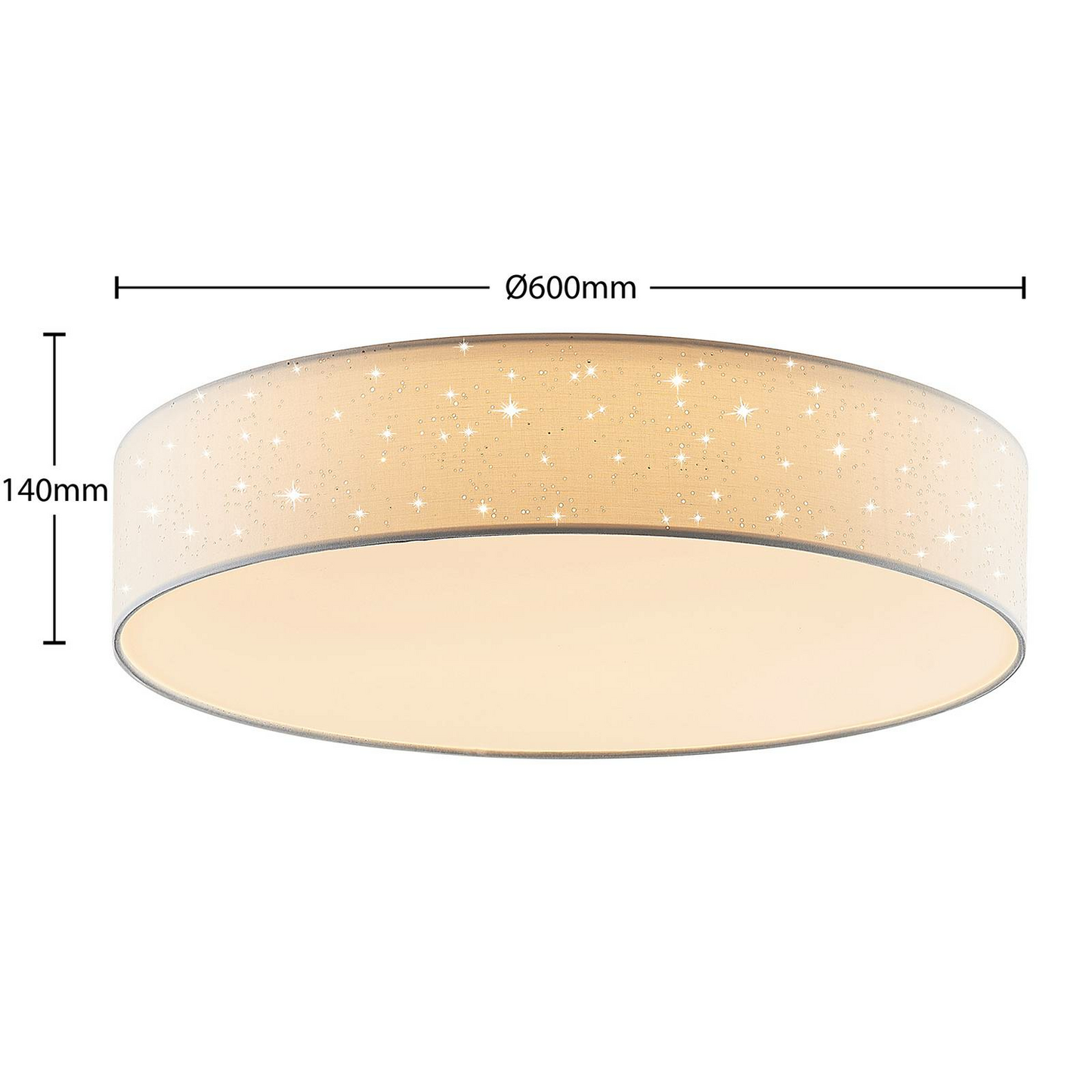 B-grade Lindby Ellamina LED ceiling lamp, living room lamp, ø 60 cm, white 