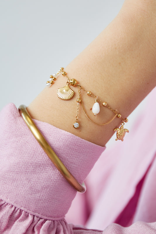 Strandtage-Armband - Goldfarben
