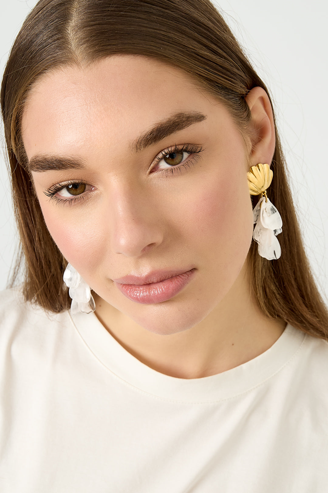 Ohrhänger aus Edelstahl, Muschel, Casual Daily Simple Serie, Damenschmuck