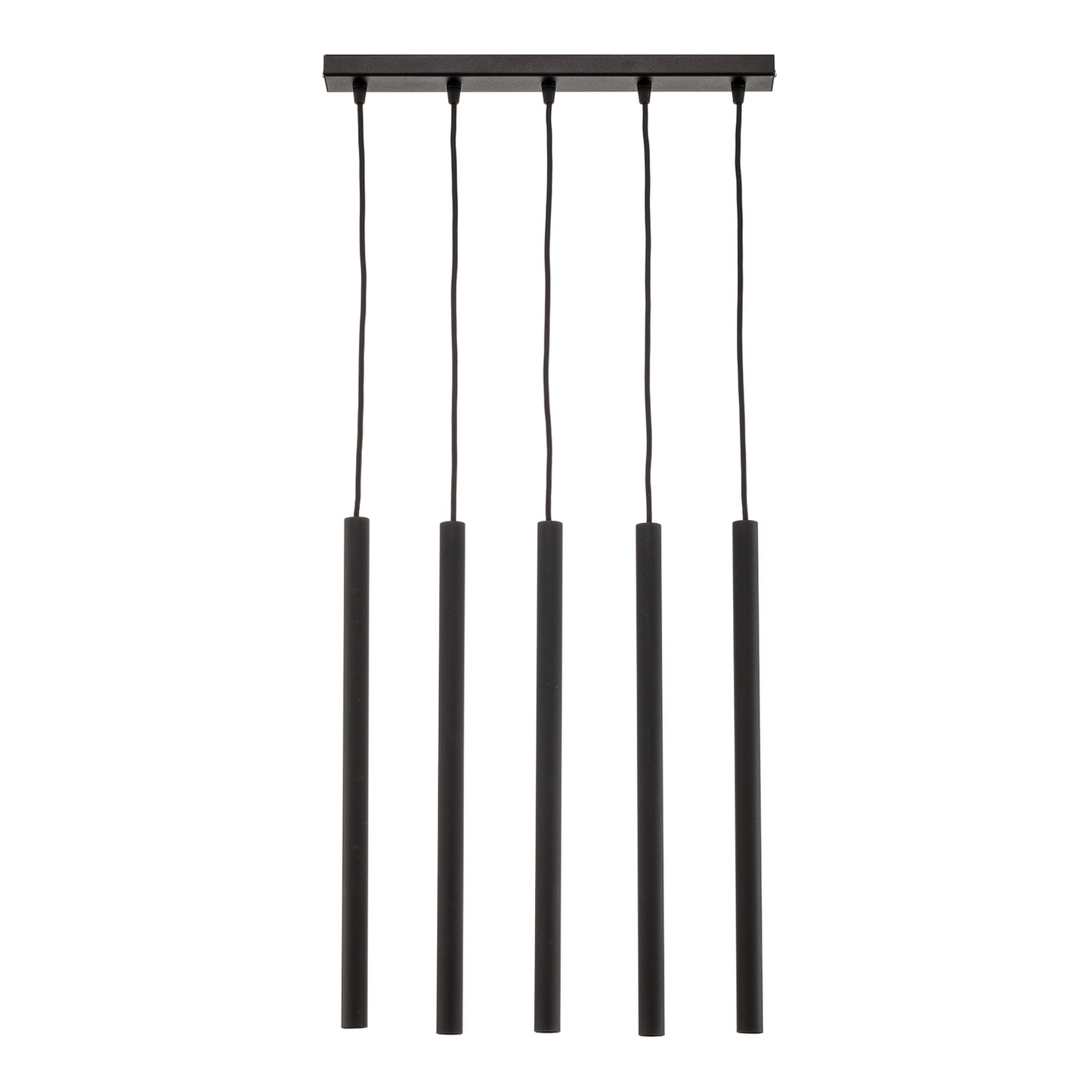 Euluna hengilampi á lager Þunn hengilampi í lofti, svart, fimm perur Lin941