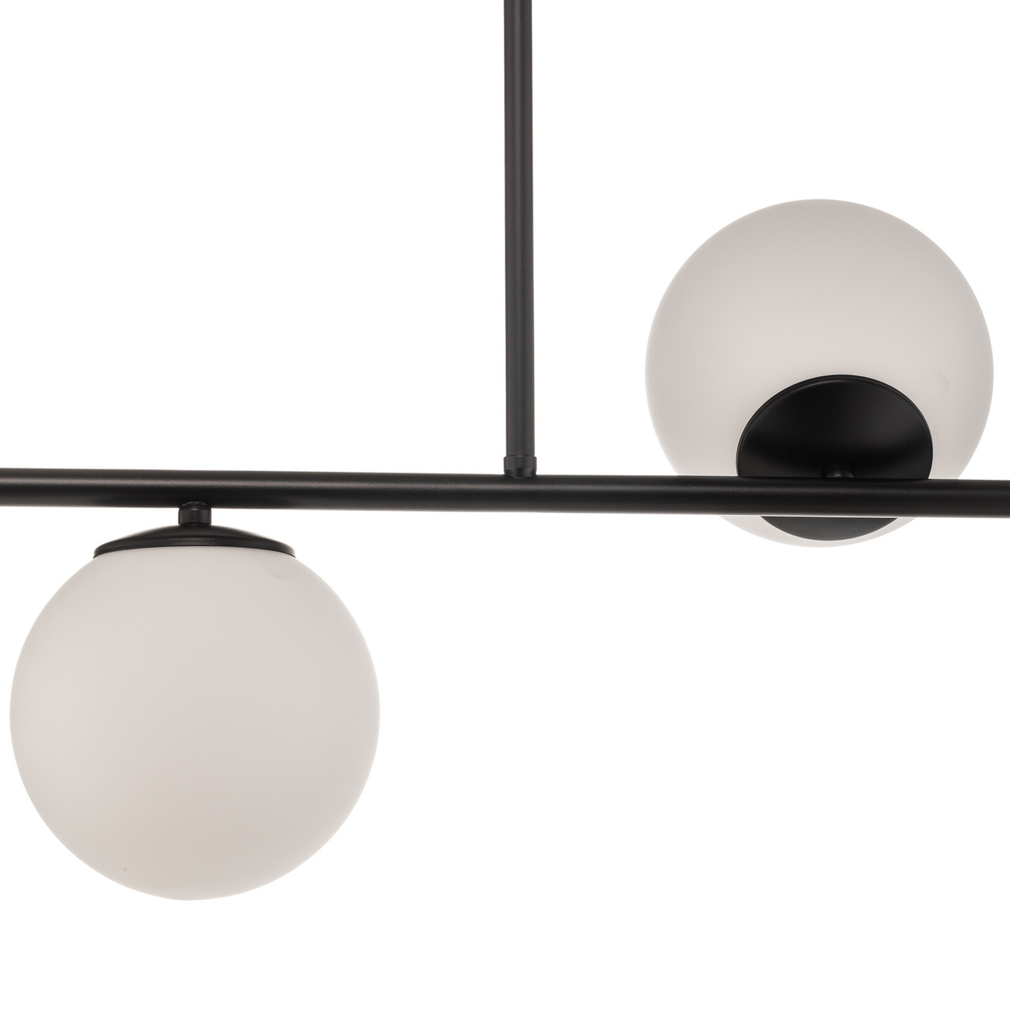 B-flokks Euluna loftlampi, loftljós, lampi, ljós Kabo, 1 armur, svartur, fjögurra ljósa 