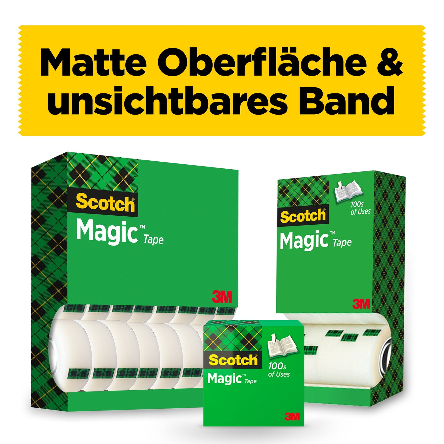 Scotch® Magic™ Unsichtbares Klebeband, Vorteilspack, 24 Rollen, 19 mm x 33 m  | Packung (24 Stück)