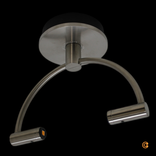 B-lager Cini &amp; Nils Gradi Mini LED loftljós, nikkel-satín áferð, 12 W, dimmanlegt, ópalhvítt